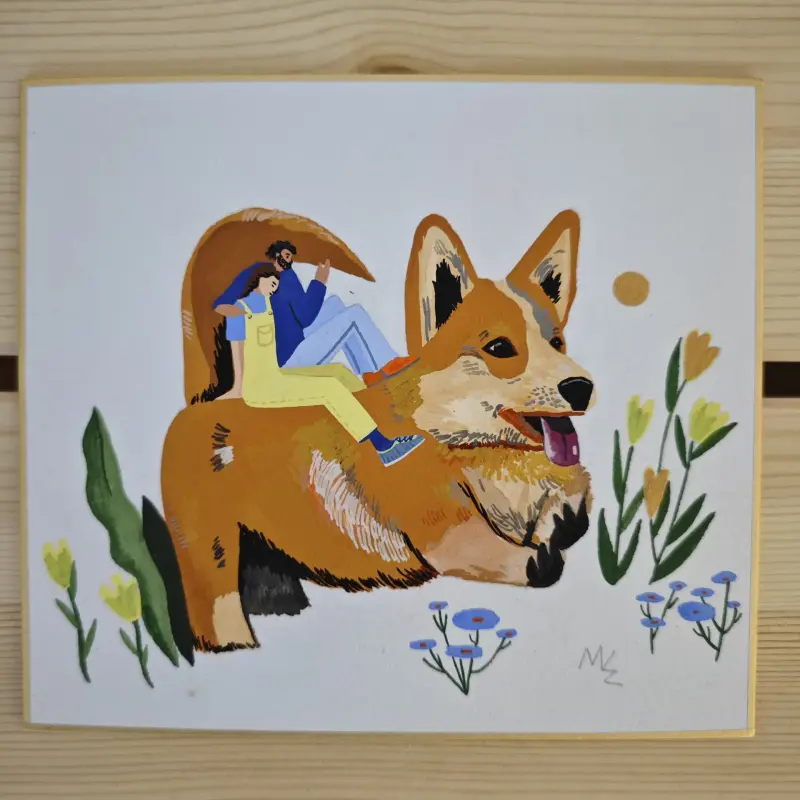 Image principale de Corgi en balade printanière